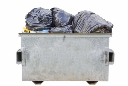 Construction site in Wanstead managing waste disposal