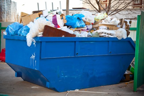 Different types of construction waste materials