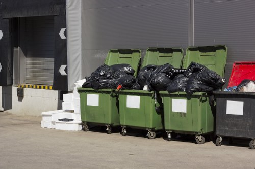 Eco-friendly skip bin ready for recycling and waste management in Wanstead