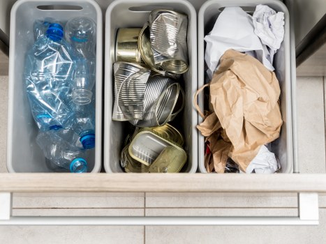 Recycling of concrete and metal materials